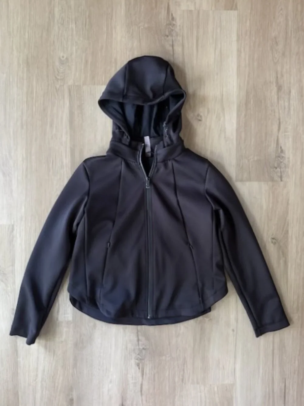 Alo Yoga Black Scuba Softshell Hoodie Jacket S